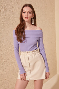 Trendyol Carmen Neck Ribbed Bluz